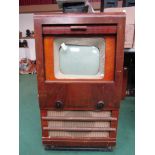 A 1950's Argosy TV 1412 walnut cased television