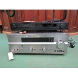 Two Yamaha hi fi items - stereo tuner and AV receiver
