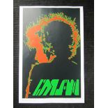 PETER MARSH: A lithograph poster of Bob Dylan, from a limited edition of 2000 copies,