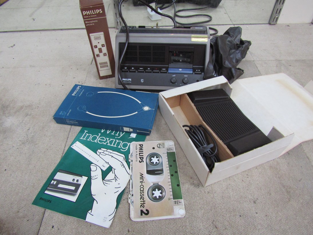 A Philips 302 dictaphone and instructions