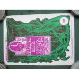 Four San Francisco Poster Company 1970's reissues of 1960's concert posters including Grateful Dead,