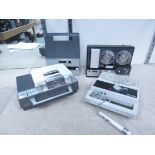 Four portable tape recorders including Dansette, Sharp,