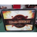 Game of Thrones: Framed and glazed poster signed by cast member Kristian Nairn (Hodor),