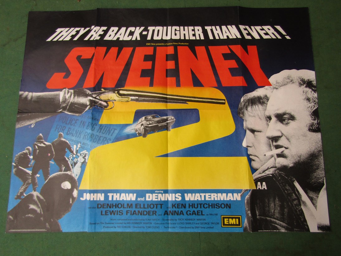 Four UK Quad film posters - "The Sweeney 2", "The Cheap Detective" and "Sgt.