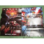 Two Warner Brothers 'Batman and Robin' promotional posters- Heroes and Villains,