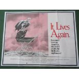 Two horror UK Quad film posters "Damien: Omen II" and "It Lives Again"