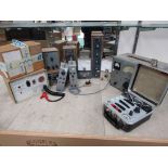 Assorted electrical testing items including Advance AF generator,