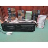 A Yamaha Natural Sound stereo cassette deck and a quantity of unused cassettes