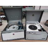 Two portable record players including Bush and Dynatron