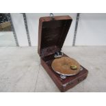 A Columbia Grafanola portable gramophone