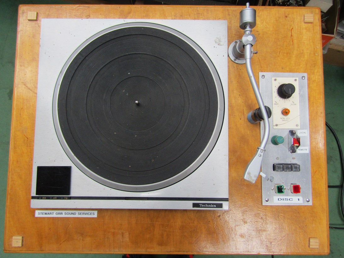 A Technics SP-10 turntable in trolley with SP-10EP control centre and Pro-Ject Phono Box MM