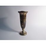 A Wilson & Sharp silver trumpet form stem vase with weighted base, Birmingham 1911,