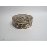 A 19th Century imported silver lidded box,