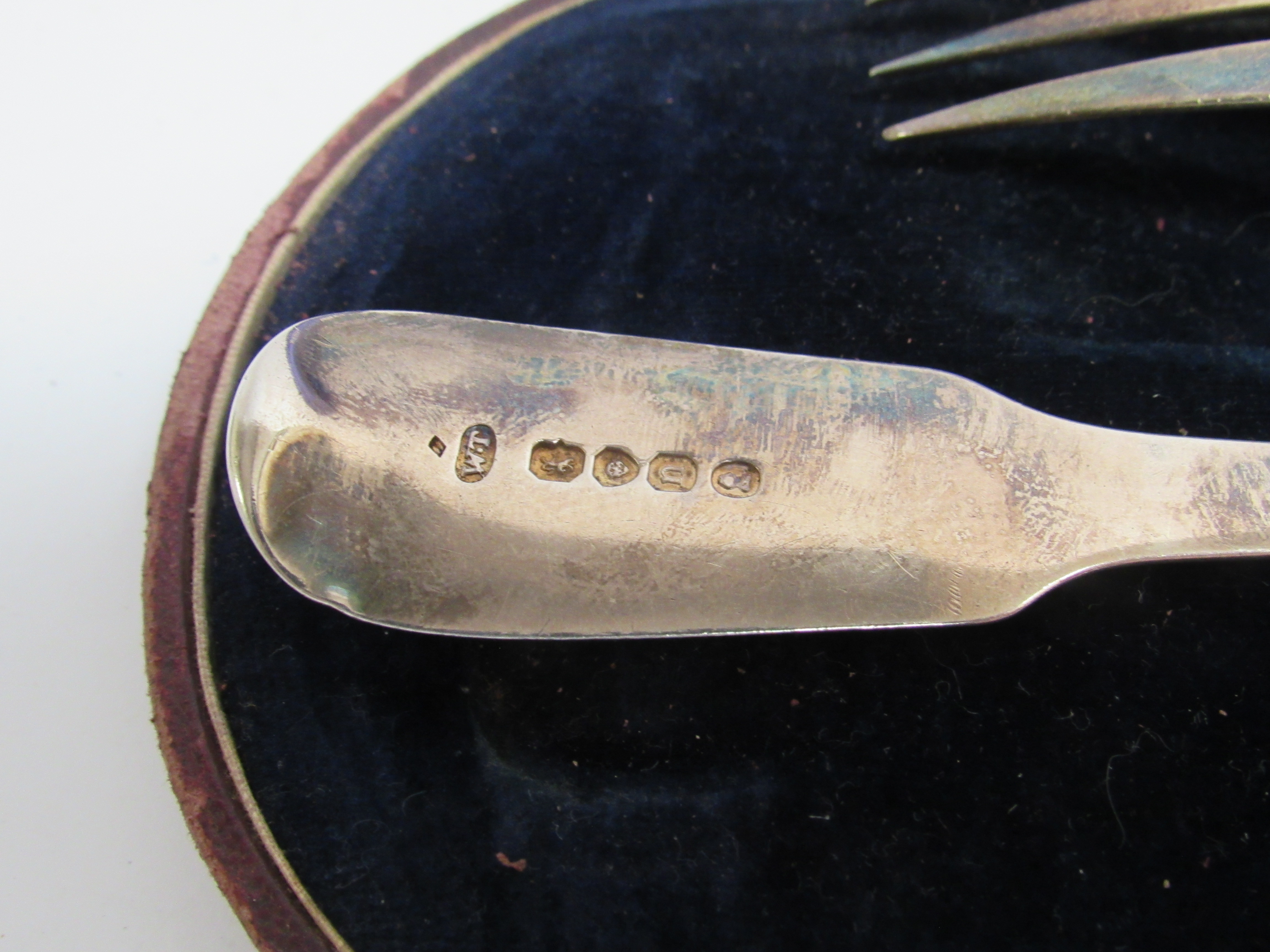 A silver serving knife London 1828 and William Hutton & Sons fork Sheffield 1878, - Image 4 of 4