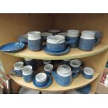 A quantity of Denby blue and white dinner wares