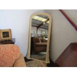 A large cream painted mirror, some frame damage, a/f,