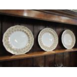 A set of three Victorian dessert plates,
