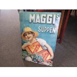 A reproduction tin advertising sign - "Maggi's Suppen",