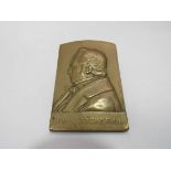 A small bronze tablet of John Cockerill by Lemaire,