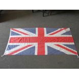 A mid 20th Century Union Jack linen flag,