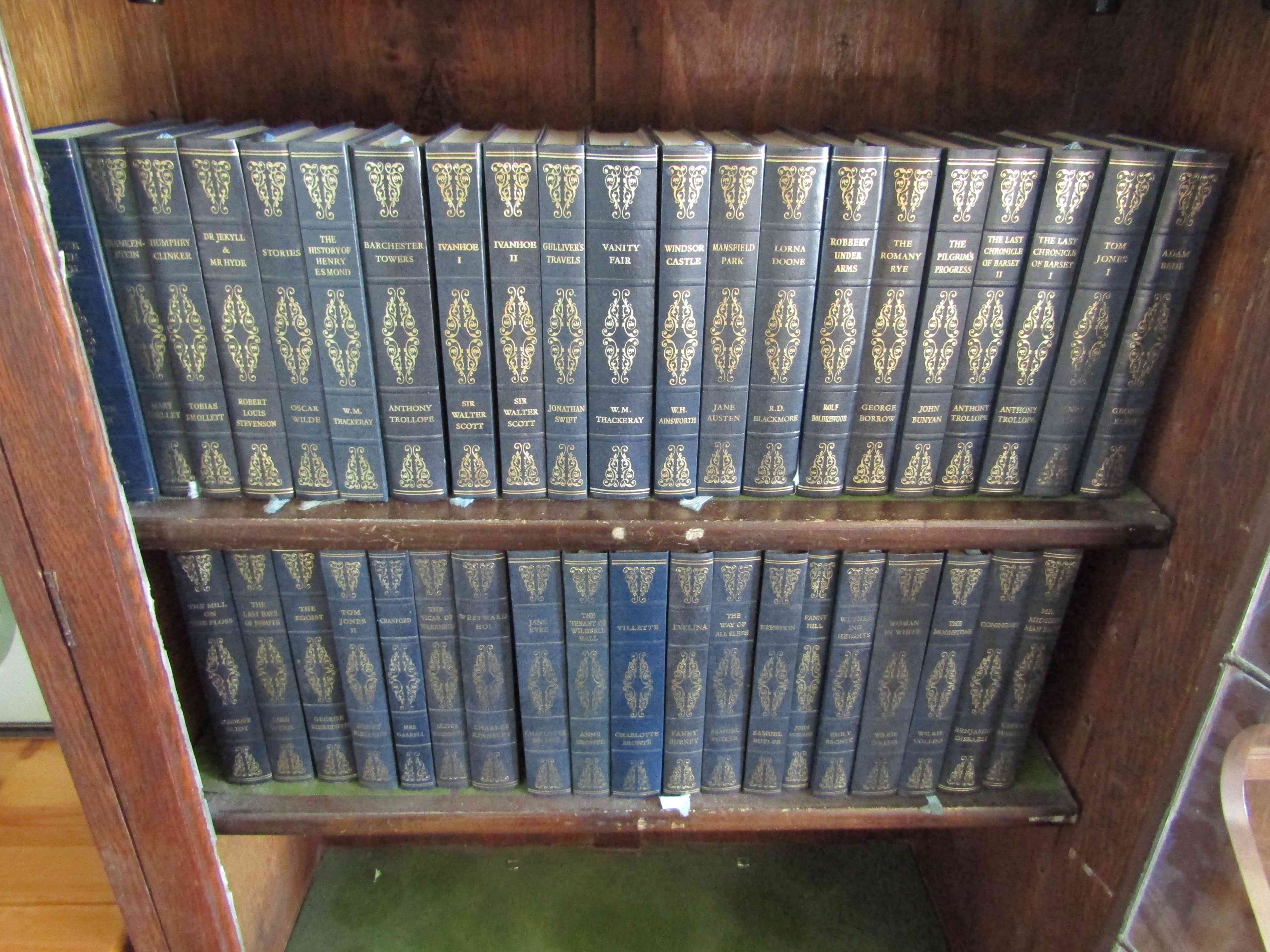 A set of 40 volumes of various literary works including Jane Austen, Bronte sisters, R.