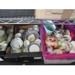 Six boxes of assorted 20th Century ceramic tea wares etc.