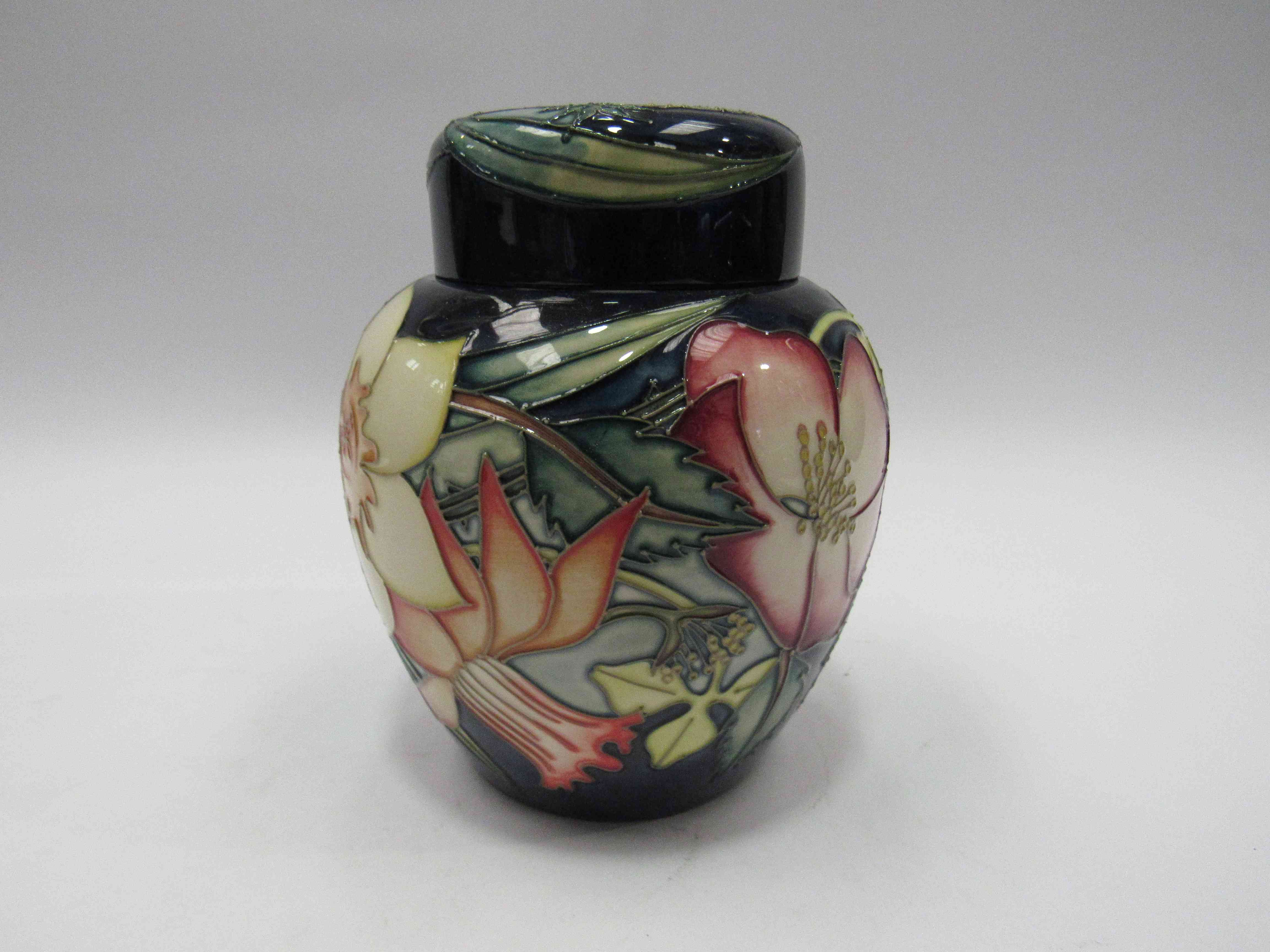 A Moorcroft Elizabeth II Golden Jubilee pattern ginger jar, designed by Emma Bossons, 16cm tall,