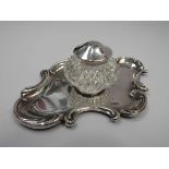 An inkstand with glass inkwell,