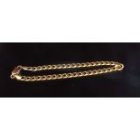 A 9ct gold flatlink bracelet, 20cm long, 8.