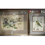 ROBERT L. SHEPPERSON (1955-2012) Two framed and glazed watercolours, 'Long Tailed Tits', 20.