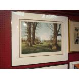 A limited edition print "The Temperate House, Kew" by Mark Spain, 104/250, framed and glazed,