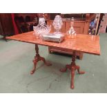 A Regency style twin pedestal coffee table,