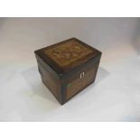 A small tea caddy with line inlay