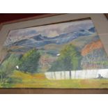 JAMES GORMAN (SCOTTISH 1931-2005) (ARR) An oil on board depicting a scene on the Isle of Arran.