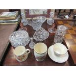 A selection of assorted glassware including bowls,