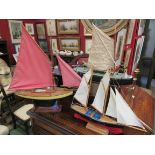 Three scratch built model boats