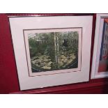 A limited edition print "The Water Lily House, Kew" by David Suff, 1988, 12/250, framed and glazed,