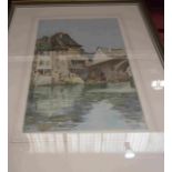 Two colour prints of European scenes,