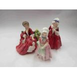 Three small/medium size Royal Doulton lady figurines "Lavinia" HN1955,