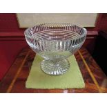 A cut glass Victorian bowl, 18cm tall,