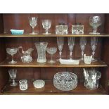 A quantity of assorted cut and moulded glassware
