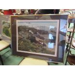 A limited edition print "Cape Cornwall" by Graham Everden, 224/350, framed and glazed,