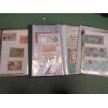 Three folders of World banknotes including Germany, Spain, South American, Hungary, Poland,