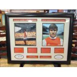 A Charlie George and Malcolm MacDonald Arsenal commemorative picture signed by both,