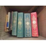 A quantity of books including Hugh Walpole works in uniform decorative cloth gilt,