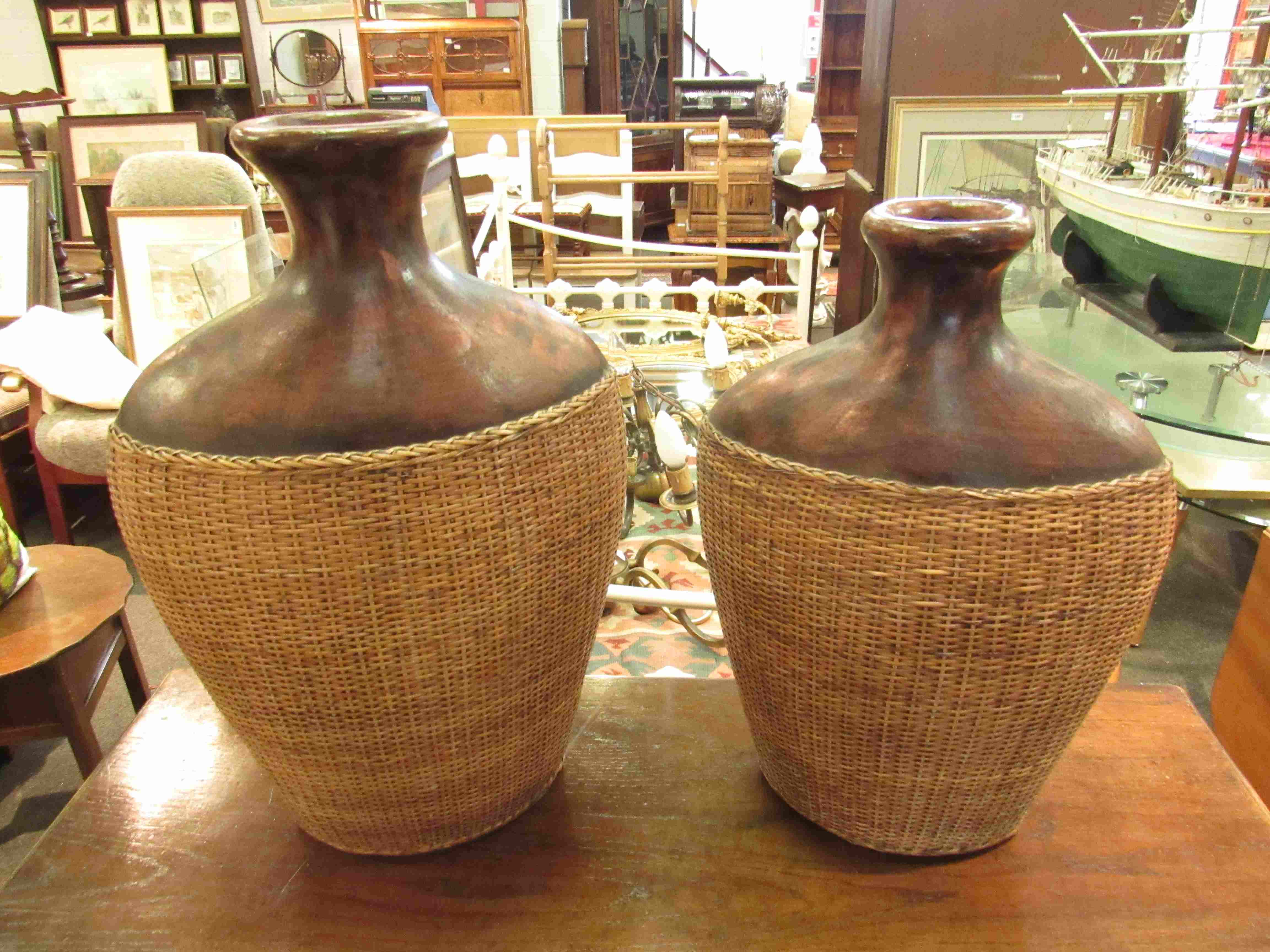 Two Egyptian style vases,