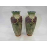 A pair of Royal Doulton stoneware vases,