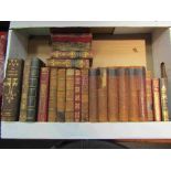 A quantity of 19th Century leather bindings, poetry, literature etc,