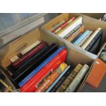 Two boxes of reference books including architecture,