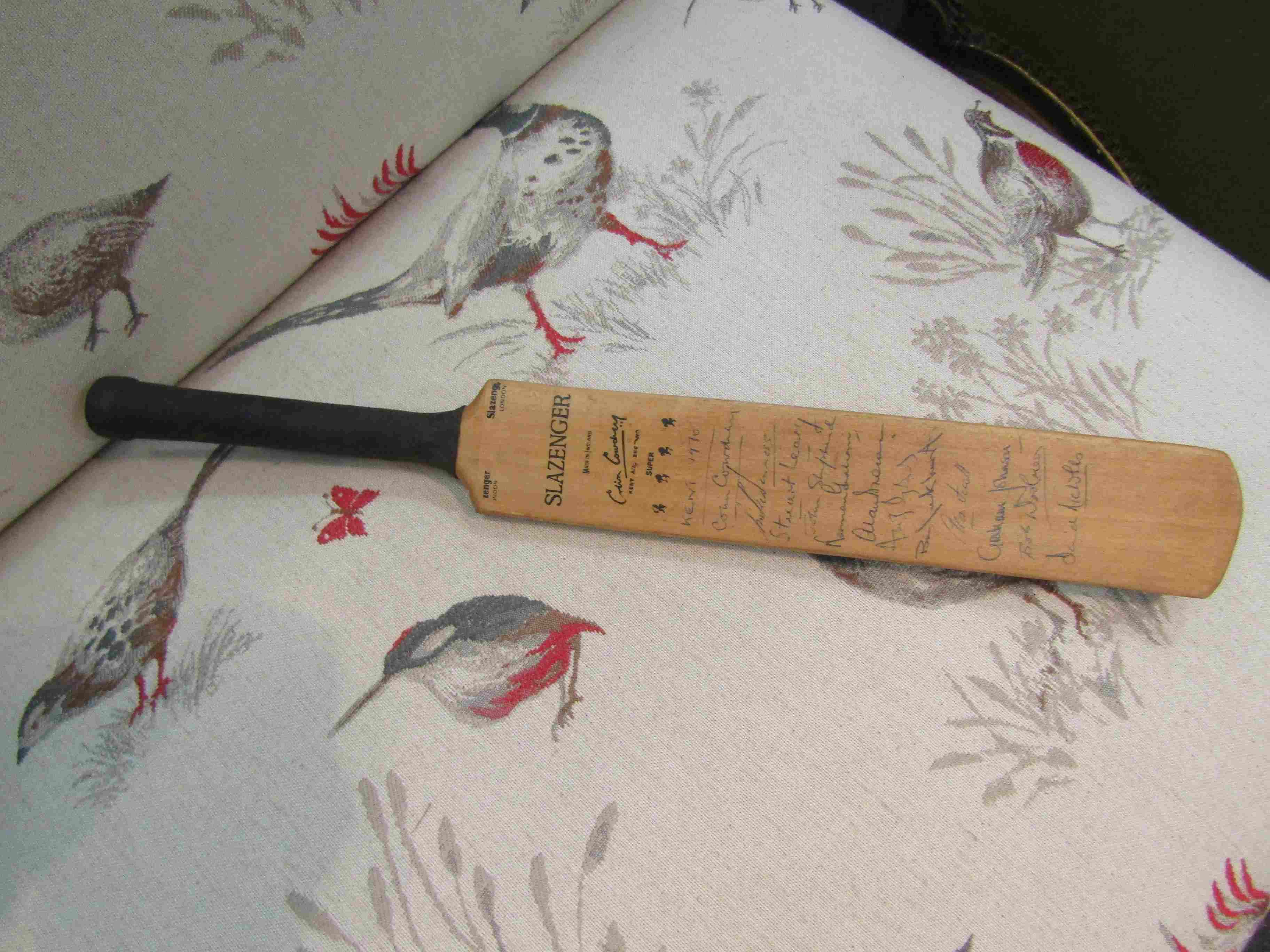 A Slazenger miniature cricket bat Colin Cowdrey, - Image 2 of 2